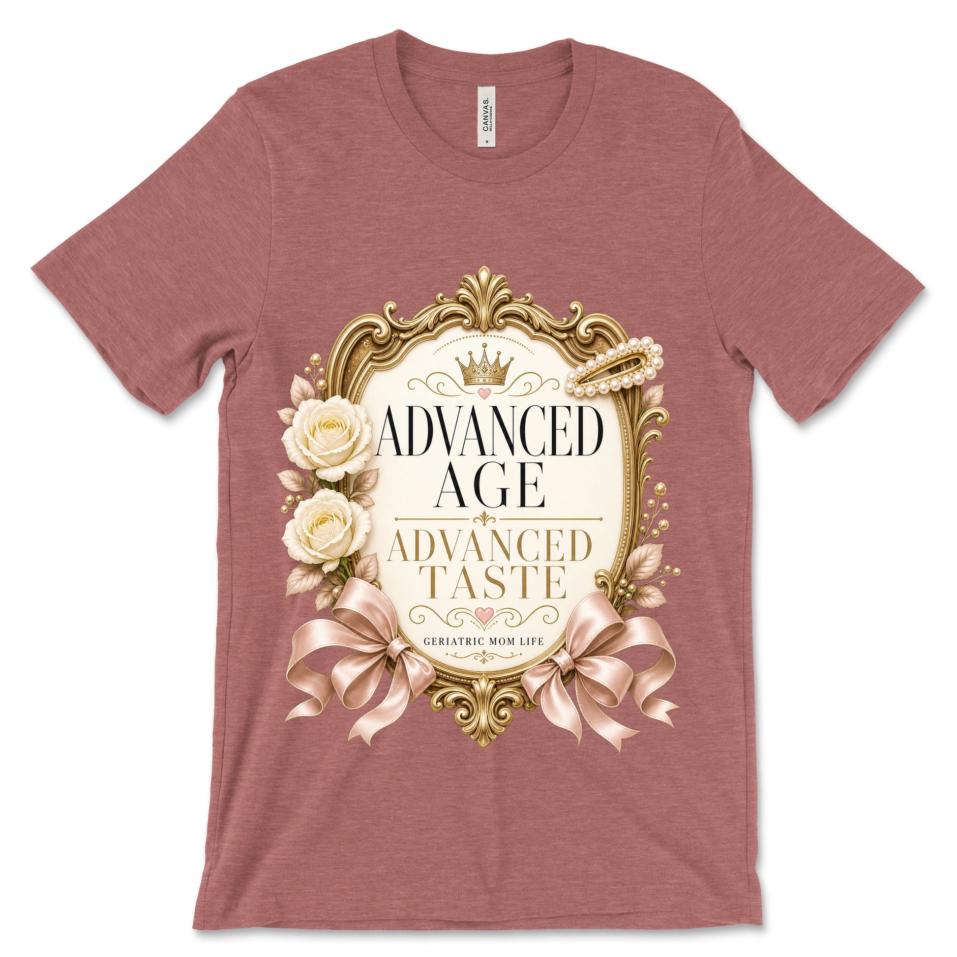 Advanced Age Advanced Taste heather mauve shirt mockup
