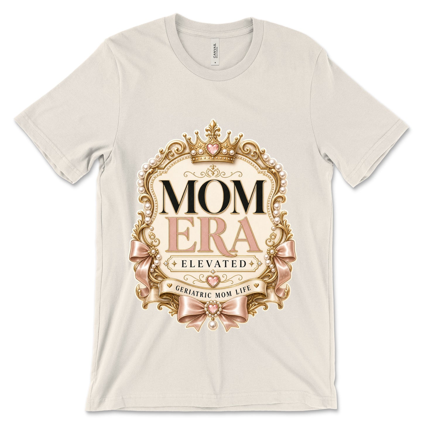Mom Era Elevated natural shirt mockup
