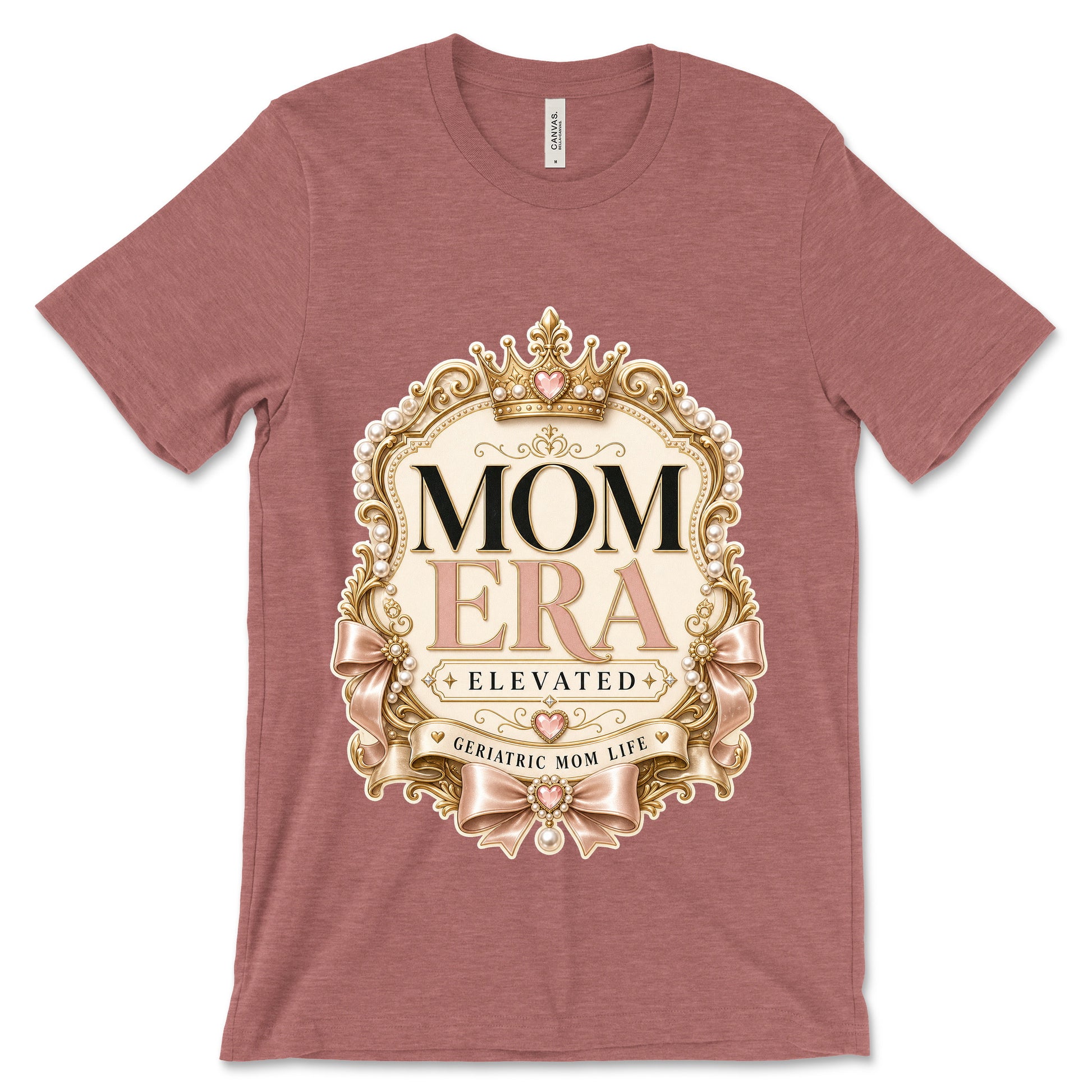 Mom Era Elevated heather mauve shirt mockup