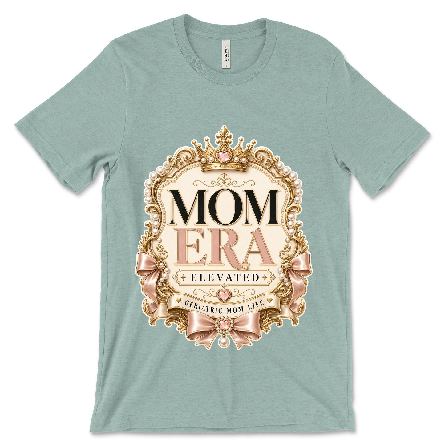 Mom Era Elevated heather dusty blue shirt mockup