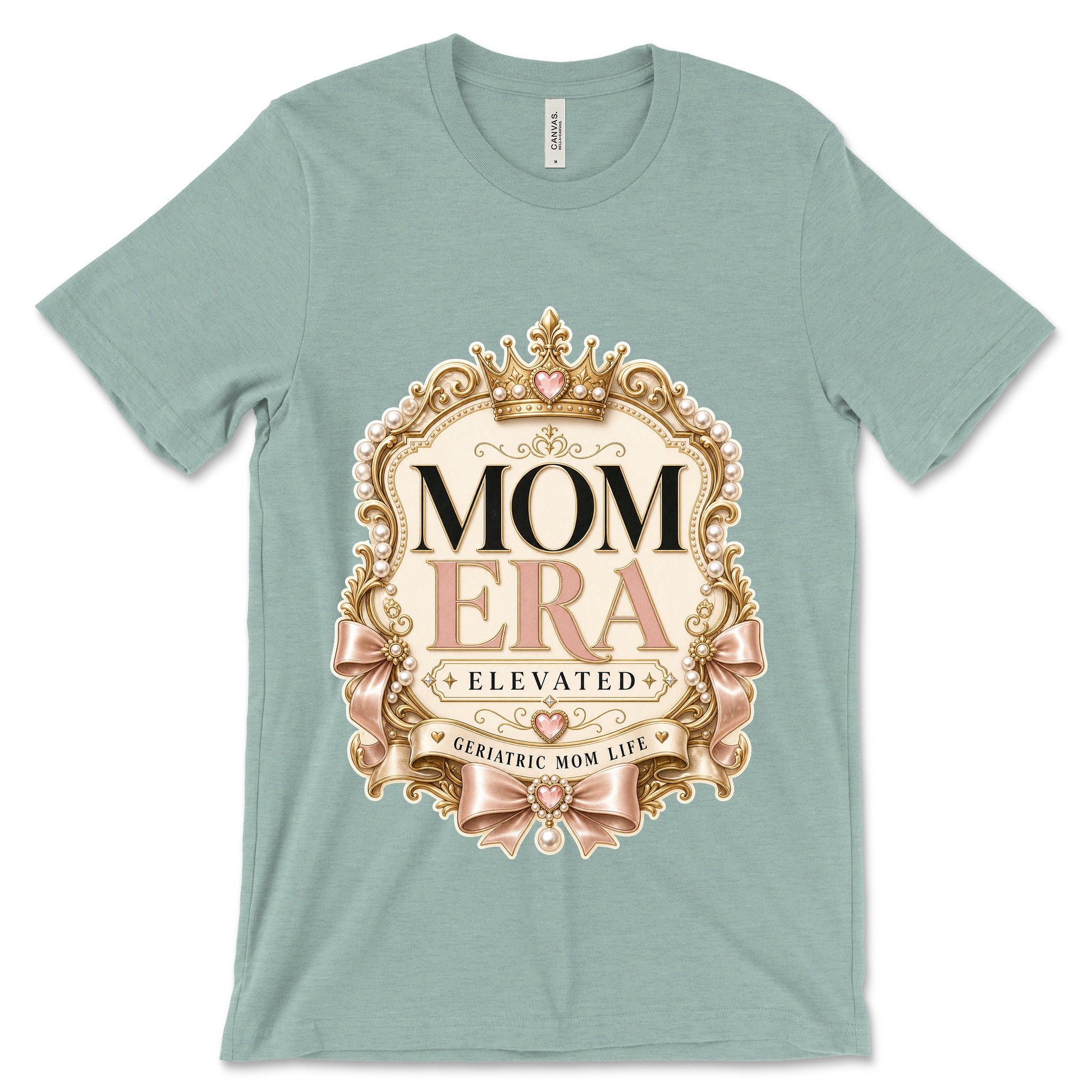 Mom Era Elevated heather dusty blue shirt mockup
