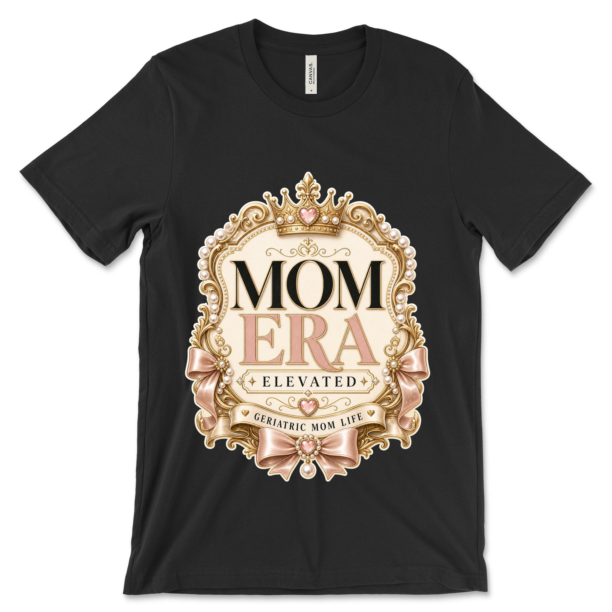 Mom Era Elevated black shirt mockup