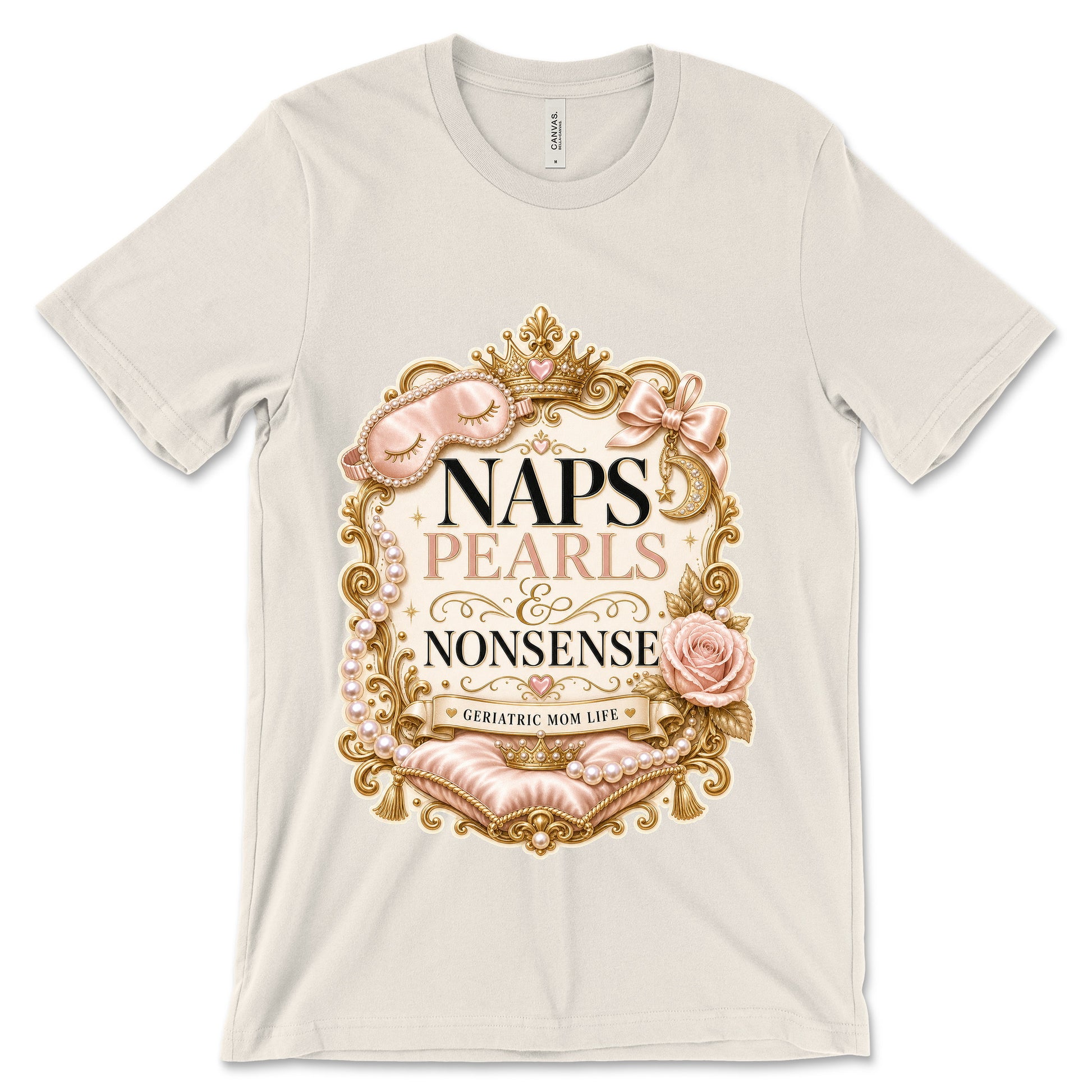 Naps Pearls And Nonsense natural shirt mockup