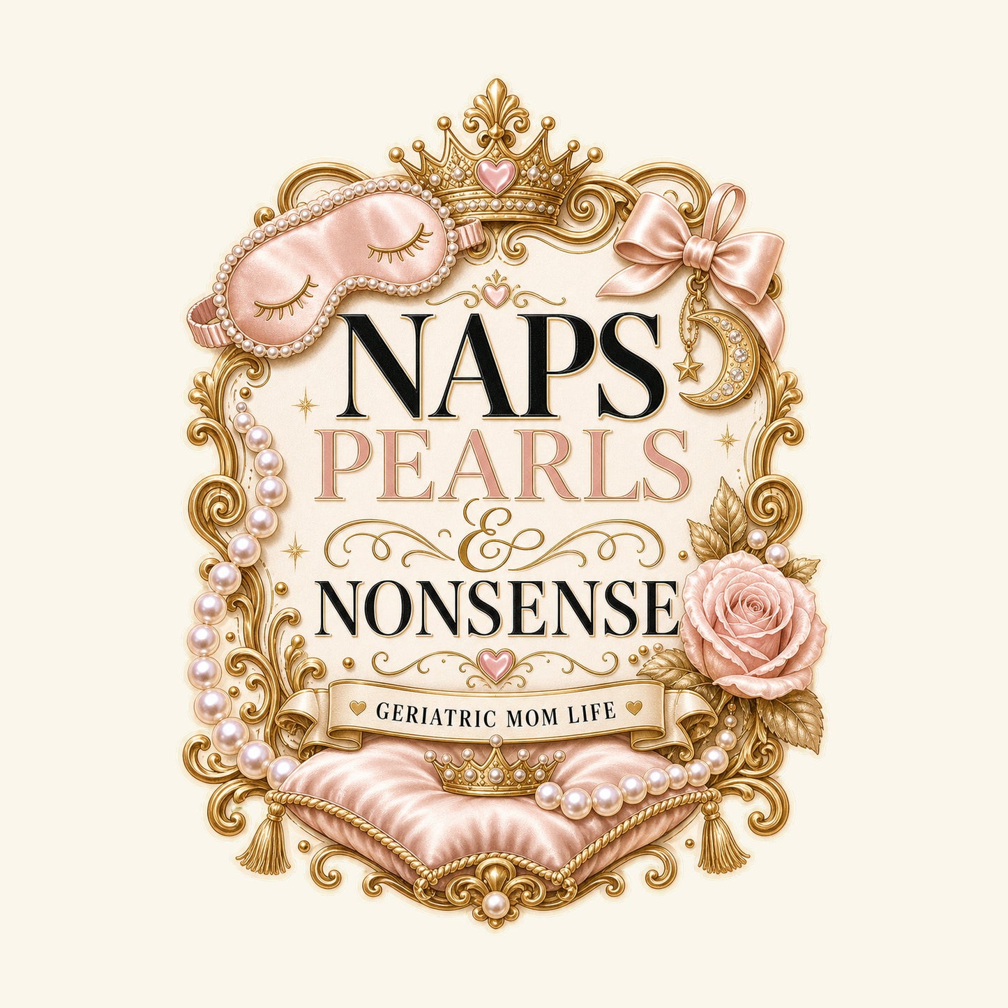 Naps Pearls And Nonsense shirt design detail