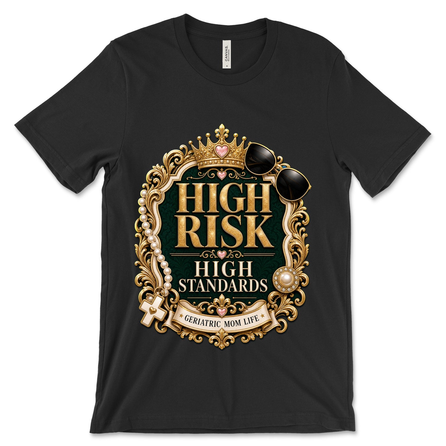 High Risk High Standards black shirt mockup