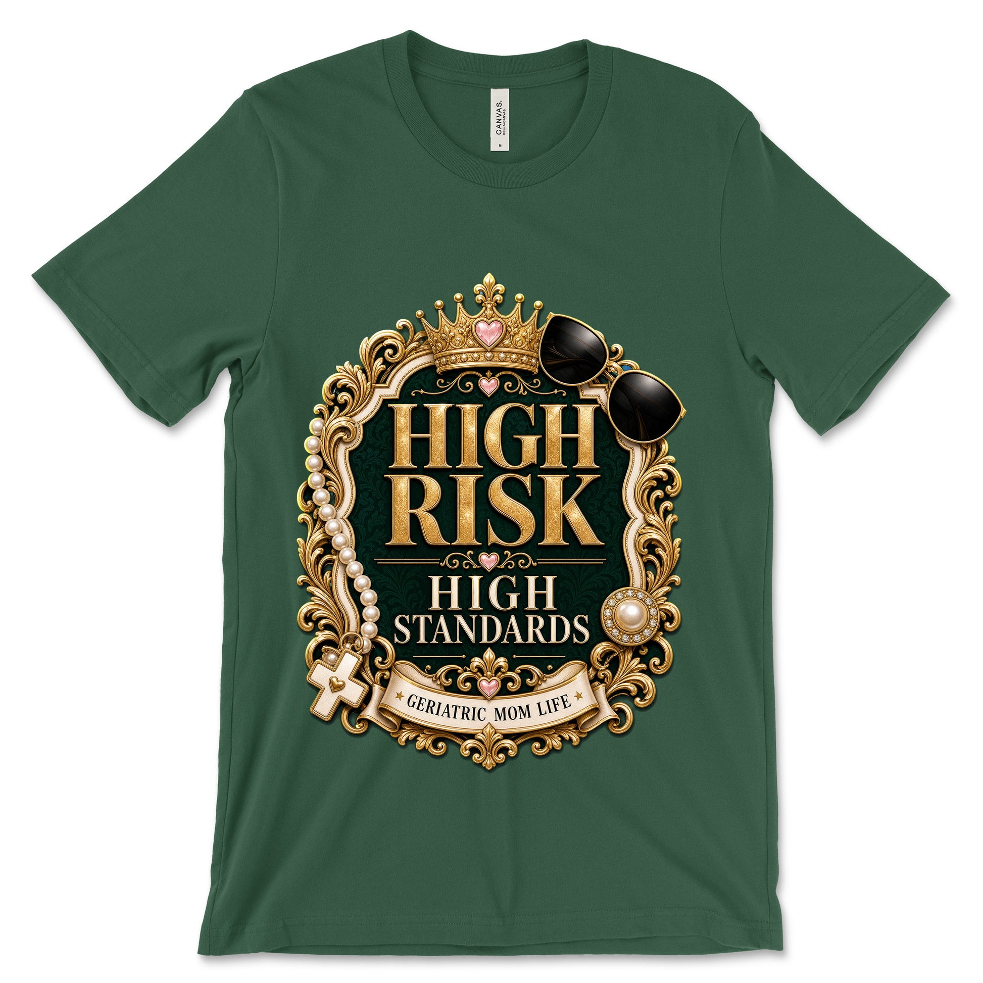 High Risk High Standards forest shirt mockup