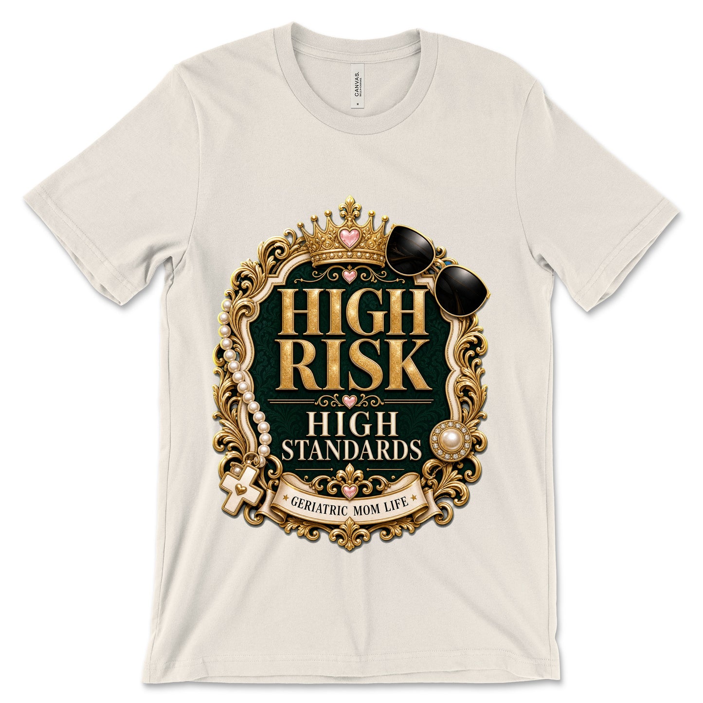 High Risk High Standards natural shirt mockup