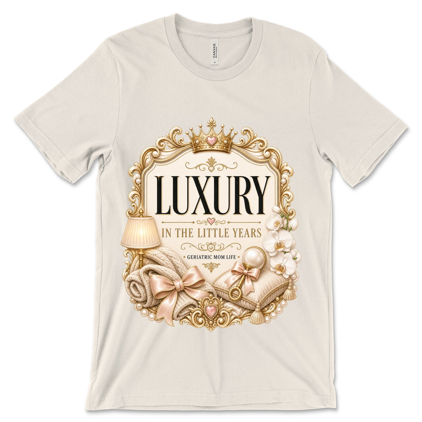 Luxury In The Little Years natural shirt mockup
