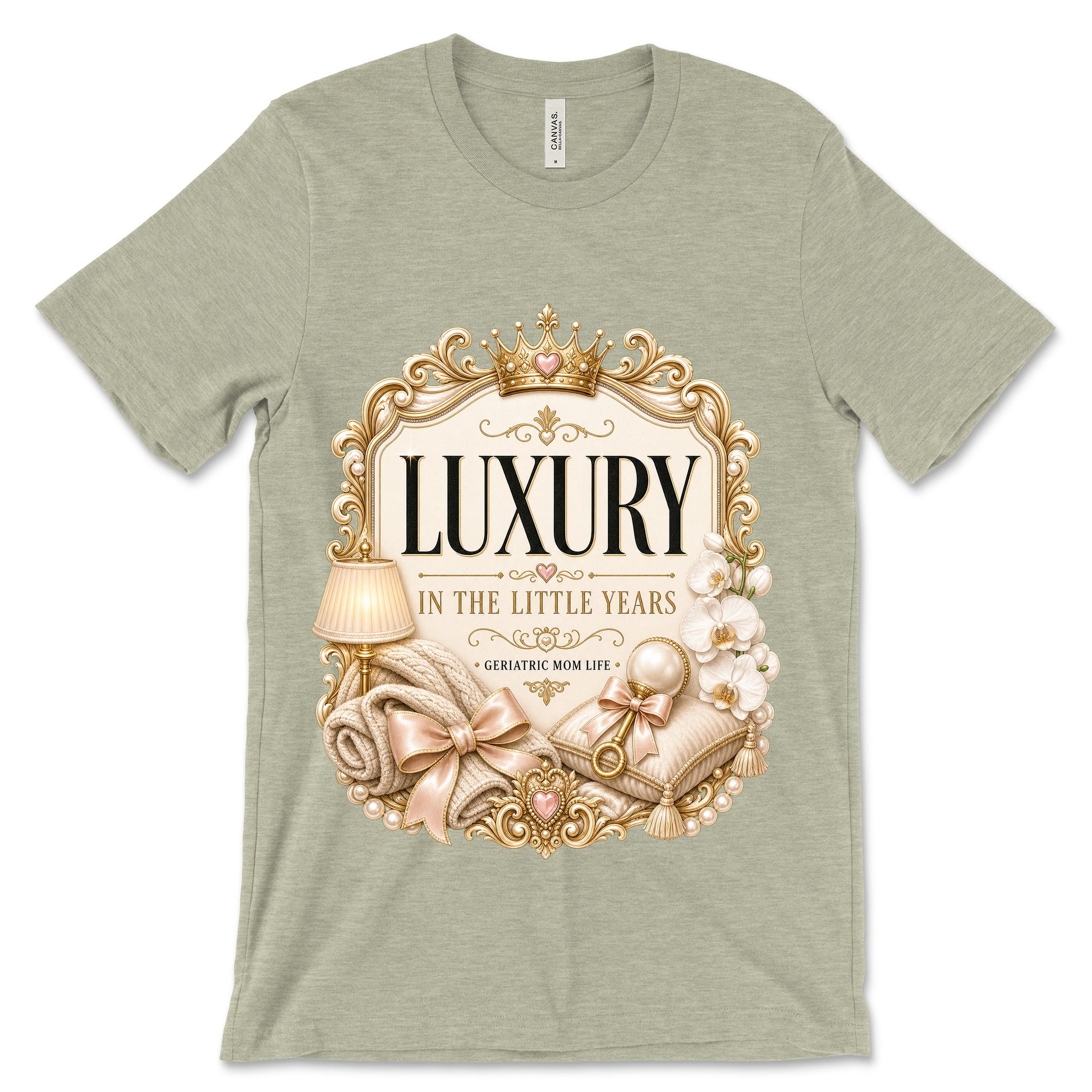 Luxury In The Little Years heather stone shirt mockup