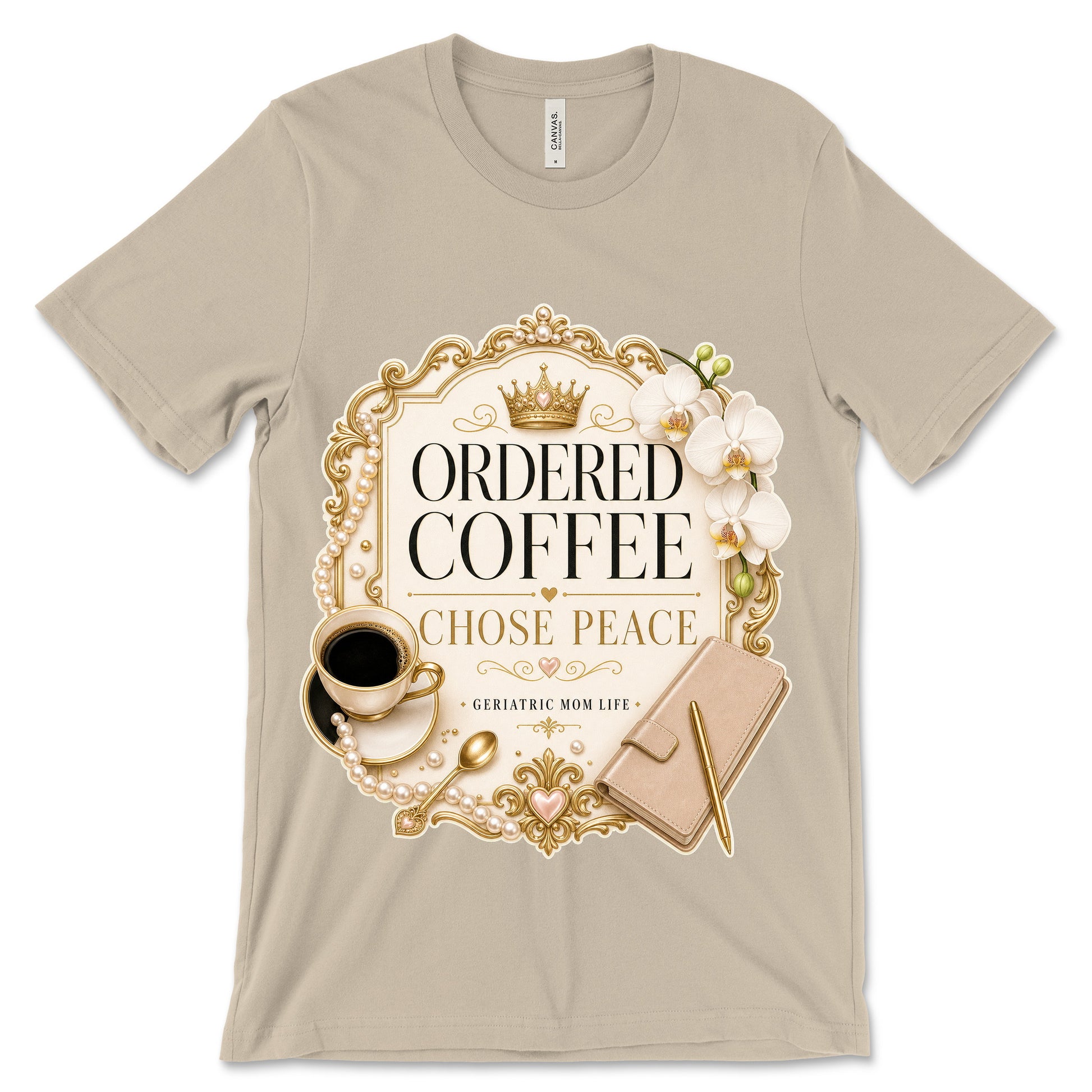 Ordered Coffee Chose Peace soft cream shirt mockup