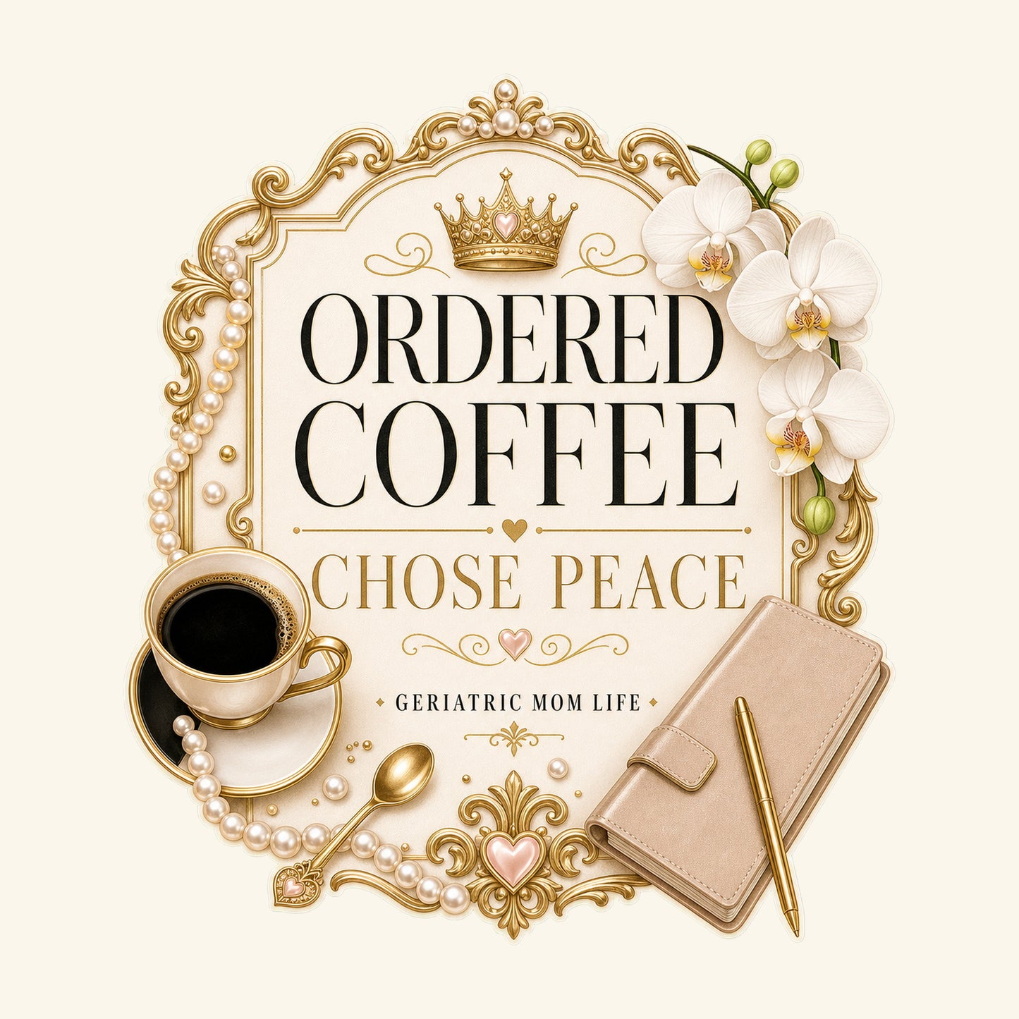 Ordered Coffee Chose Peace shirt design detail