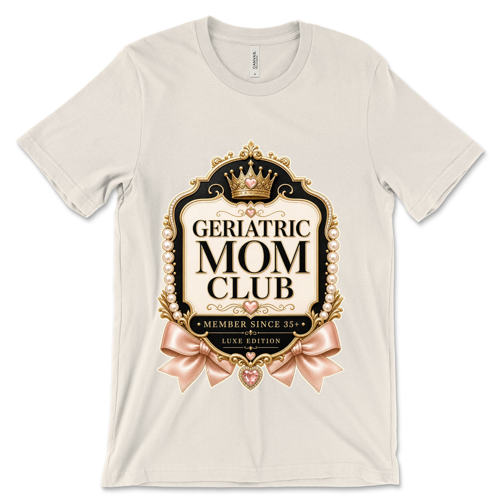 Geriatric Mom Club natural shirt mockup